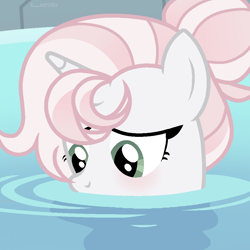 Size: 950x950 | Tagged: safe, artist:vi45, oc, oc only, oc:pink cherry, pony, unicorn, g4, female, mare, solo, water