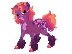 Size: 3600x2700 | Tagged: safe, artist:gigason, oc, oc only, oc:raspberry sunset, earth pony, pony, ;p, chest fluff, coat markings, colored hooves, dappled, earth pony oc, facial markings, female, freckles, gradient hooves, high res, hoof polish, mare, obtrusive watermark, one eye closed, purple eyes, simple background, snip (coat marking), socks (coat markings), solo, tongue out, transparent background, unshorn fetlocks, watermark, wink