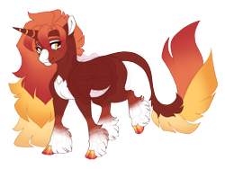 Size: 3600x2700 | Tagged: safe, artist:gigason, oc, oc only, oc:fierce flame, pony, unicorn, blaze (coat marking), closed mouth, clothes, cloven hooves, coat markings, colored hooves, eyeshadow, facial markings, female, golden eyes, gradient hooves, gradient mane, gradient tail, high res, hoof polish, horn, leonine tail, lidded eyes, makeup, mare, pale belly, raised hoof, simple background, smiling, socks, solo, standing, striped horn, tail, transparent background, unicorn oc, white eyelashes, white eyeshadow, yellow eyes