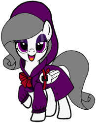 Size: 329x422 | Tagged: artist needed, safe, oc, oc only, oc:oliver spade, pegasus, pony, g4, clothes, eyeshadow, fedora, female, hat, makeup, simple background, smiling, solo, transparent background, trenchcoat