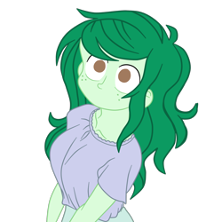Size: 1800x1800 | Tagged: safe, artist:gmaplay, wallflower blush, human, equestria girls, g4, anime reference, collarbone, female, komi can't communicate, no mouth, simple background, solo, transparent background