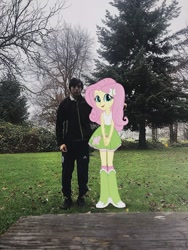 Size: 648x863 | Tagged: safe, fluttershy, equestria girls, g4, equestria girls in real life, god is dead and we killed him, hug, irl, photo, sad, solo, wholesome, why
