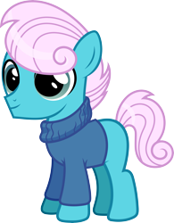 Size: 9507x12173 | Tagged: safe, artist:starryshineviolet, gameloft, idw, winter comet, pony, g4, absurd resolution, clothes, colt, foal, idw showified, male, show accurate, simple background, sweater, transparent background, vector