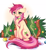 Size: 3506x3777 | Tagged: safe, artist:kiki, roseluck, earth pony, pony, g4, behaving like a cat, christmas, christmas tree, collar, commission, commissioner:doom9454, cute, high res, holiday, pet tag, pony pet, rosepet, sitting, tree