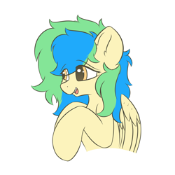 Size: 2680x2680 | Tagged: safe, artist:hcl, oc, oc only, oc:hcl, pegasus, pony, high res, simple background, solo, white background