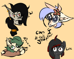 Size: 2500x2000 | Tagged: safe, artist:wata, oc, oc only, oc:locus, oc:peanut parade, bat pony, pony, flower, high res, looking at you, meme, simple background