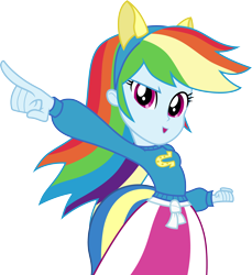 Size: 3000x3274 | Tagged: safe, artist:cloudy glow, rainbow dash, human, equestria girls, g4, my little pony equestria girls, ears, female, high res, simple background, solo, transparent background, wondercolts, wondercolts uniform