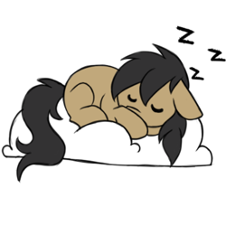 Size: 512x512 | Tagged: artist needed, safe, oc, oc only, oc:cogs fixmore, earth pony, cloud, on a cloud, onomatopoeia, photo, simple background, sleeping, solo, sound effects, transparent background, zzz