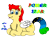 Size: 2355x1817 | Tagged: safe, artist:puffydearlysmith, oc, oc only, oc:power star, pegasus, pony, chest fluff, curly tail, cute, female, looking at you, lying down, mare, ocbetes, pegasus oc, ponyloaf, prone, red mane, rule 85, simple background, smiling, smiling at you, solo, starry tail, striped tail, super mario 64, super mario bros., tail, tongue out, transparent background