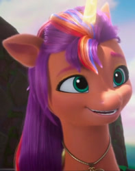 Size: 1058x1340 | Tagged: safe, screencap, sunny starscout, alicorn, pony, g5, my little pony: make your mark, my little pony: make your mark chapter 6, secrets of starlight, spoiler:g5, cropped, race swap, solo, sunnycorn