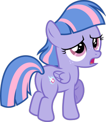 Size: 5384x6212 | Tagged: safe, artist:starryshineviolet, wind sprint, pegasus, pony, common ground, g4, absurd resolution, butt, female, filly, foal, plot, simple background, solo, transparent background, vector, worried