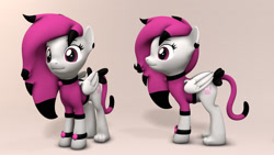 Size: 1920x1080 | Tagged: safe, artist:whiteskypony, oc, pegasus, pony, 3d, bow, female, mare, solo, tail, tail bow