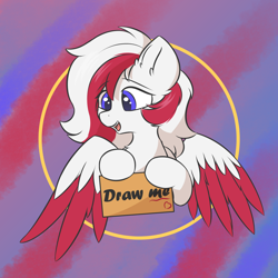 Size: 1550x1550 | Tagged: safe, artist:hcl, oc, oc only, oc:red wine, pegasus, pony