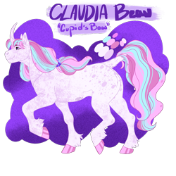 Size: 2048x2048 | Tagged: safe, artist:kitschykricket, oc, oc only, oc:claudia beau, pony, unicorn, curved horn, female, high res, horn, mare, offspring, parent:princess cadance, parent:shining armor, parents:shiningcadance, simple background, solo, transparent background