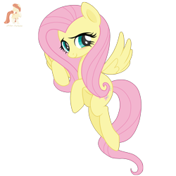 Size: 2000x2000 | Tagged: safe, artist:r4hucksake, fluttershy, pegasus, pony, g4, base used, blushing, cute, flying, high res, shyabetes, simple background, solo, transparent background