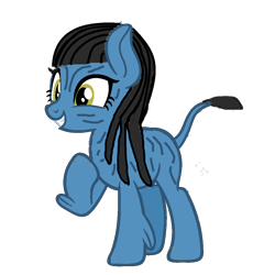 Size: 1000x1000 | Tagged: safe, artist:mlpfan3991, na'vi, g4, avatar, female, james cameron's avatar, simple background, solo, transparent background