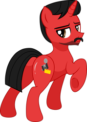 Size: 3193x4490 | Tagged: safe, artist:mickey1909, oc, oc only, oc:mickey motion, unicorn, facial hair, flank, male, simple background, solo, stallion, transparent background