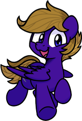 Size: 1278x1878 | Tagged: safe, artist:sugar morning, oc, oc only, oc:wing front, pegasus, pony, 2024 community collab, derpibooru community collaboration, blue eyes, brown mane, brown tail, cute, pegasus oc, purple fur, simple background, smiling, solo, tail, transparent background, wings