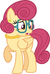 Size: 5138x7613 | Tagged: safe, artist:starryshineviolet, posey shy, pegasus, pony, flutter brutter, g4, absurd resolution, ear piercing, earring, female, glasses, jewelry, looking down, mare, necklace, piercing, raised hoof, sad, simple background, solo, transparent background, vector