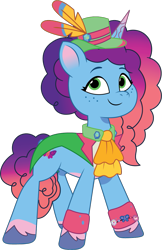 Size: 791x1218 | Tagged: safe, artist:prixy05, misty brightdawn, pony, unicorn, g5, my little pony: tell your tale, ponykind parade-emonium, spoiler:g5, spoiler:my little pony: tell your tale, spoiler:tyts01e45, concave belly, female, jabot, mare, ponykind parade, rebirth misty, simple background, solo, transparent background, vector