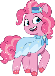 Size: 852x1186 | Tagged: safe, artist:prixy05, pinkie pie, earth pony, pony, crystal ball (episode), g4, g5, my little pony: tell your tale, spoiler:g5, spoiler:my little pony: tell your tale, spoiler:tyts01e68, female, g4 to g5, generation leap, mare, simple background, solo, transparent background, vector