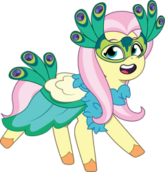 Size: 1038x1082 | Tagged: safe, artist:prixy05, fluttershy, pegasus, pony, g4, g5, my little pony: tell your tale, ponykind parade-emonium, spoiler:g5, spoiler:my little pony: tell your tale, spoiler:tyts01e45, cute, female, g4 to g5, generation leap, mare, ponykind parade, shyabetes, simple background, solo, transparent background, vector