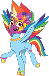 Size: 939x1451 | Tagged: safe, artist:prixy05, rainbow dash, pegasus, pony, bridlewoodstock (tell your tale), g4, g5, my little pony: tell your tale, spoiler:g5, spoiler:my little pony: tell your tale, spoiler:tyts01e55, bridlewoodstock, colored wings, concave belly, female, g4 to g5, generation leap, mare, multicolored wings, simple background, slender, solo, spread wings, thin, transparent background, vector, wings