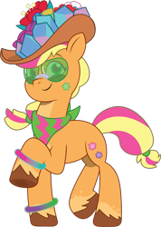 Size: 961x1352 | Tagged: safe, artist:prixy05, applejack, earth pony, pony, bridlewoodstock (tell your tale), g4, g5, my little pony: tell your tale, spoiler:g5, spoiler:my little pony: tell your tale, spoiler:tyts01e55, bridlewoodstock, female, g4 to g5, generation leap, mare, simple background, solo, sunglasses, transparent background, vector