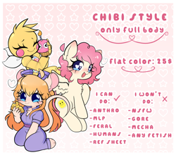 Size: 3600x3172 | Tagged: safe, artist:arwencuack, oc, mouse, pegasus, pony, anthro, advertisement, blushing, chibi, chica, chip and dale rescue rangers, commission, commission info, crossover, cupcake, disney, five nights at freddy's, food, gadget hackwrench, heart, heart eyes, high res, wingding eyes
