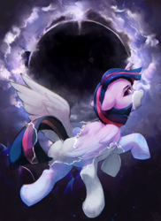 Size: 5000x6882 | Tagged: safe, artist:rvsd, twilight sparkle, alicorn, pony, g4, absurd file size, absurd resolution, butt, dock, female, horn, mare, one wing out, plot, solo, tail, twilight sparkle (alicorn), underhoof, wings