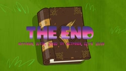 Size: 965x543 | Tagged: safe, edit, edited screencap, screencap, g4, the last problem, no pony, storybook, the end