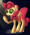 Size: 432x495 | Tagged: safe, artist:norre, strawberry sunrise, pegasus, pony, g4, female, food, fruit, long legs, mare, smiling, solo, strawberry