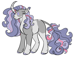 Size: 2111x1635 | Tagged: safe, artist:kitschykricket, oc, oc only, pony, unicorn, curved horn, female, horn, mare, simple background, solo, transparent background