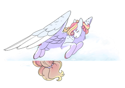 Size: 3600x2550 | Tagged: safe, artist:kitschykricket, oc, oc only, oc:heavenly dawn, pegasus, pony, cloud, female, high res, mare, simple background, solo, transparent background