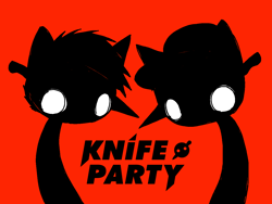 Size: 1280x964 | Tagged: safe, artist:burnedmuffinz, pony, cap, gareth mcgrillen, hat, knife, knife party, ponified, red background, rob swire, simple background