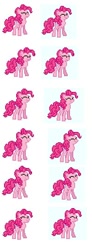Size: 250x680 | Tagged: safe, artist:randomponies20, pinkie pie, earth pony, pony, g4, too many pinkie pies, female, simple background, solo, too many ponies, white background