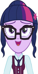 Size: 1295x2520 | Tagged: safe, edit, edited screencap, editor:homersimpson1983, screencap, sci-twi, twilight sparkle, human, equestria girls, g4, my little pony equestria girls: friendship games, background removed, clothes, crystal prep academy uniform, female, glasses, necktie, not a vector, school tie, school uniform, schoolgirl, simple background, solo, transparent background, wrong aspect ratio