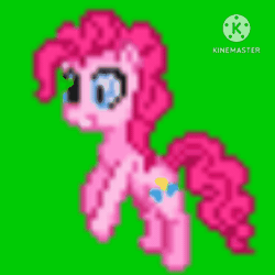 Size: 480x480 | Tagged: safe, artist:giorgoskyriacou, pinkie pie, earth pony, pony, g4, animated, cute, female, gif, happy, kinemaster, pixel art, solo, sprite