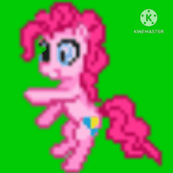 Size: 480x480 | Tagged: safe, artist:giorgoskyriacou, pinkie pie, earth pony, pony, g4, animated, female, gif, green background, pixel art, simple background, solo, sprite