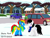 Size: 10000x7593 | Tagged: safe, artist:creedyboy124, oc, oc:shane park, oc:shield wing, alicorn, pegasus, pony, g4, alicorn oc, car, clothes, gay, horn, male, scarf, snow, suv, wings, winter