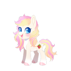 Size: 2000x2000 | Tagged: safe, artist:toshitoki, oc, oc only, earth pony, pony, blushing, chibi, earth pony oc, heart, heart eyes, high res, hooves, looking at you, messy mane, messy tail, open mouth, open smile, simple background, smiling, solo, tail, transparent background, wingding eyes