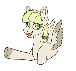 Size: 1441x1347 | Tagged: safe, artist:toshitoki, oc, oc only, oc:snail pace, pegasus, pony, facial markings, female, looking back, mare, open mouth, open smile, pegasus oc, raised hoof, simple background, smiling, solo, spread wings, transparent background, wings