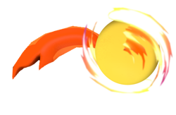 Size: 1106x722 | Tagged: safe, artist:transparentjiggly64, sunburst, g4, 3d, ball, rolling, simple background, spin dash, sunball, tail, transparent background