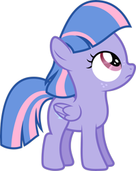 Size: 6989x8764 | Tagged: safe, artist:starryshineviolet, wind sprint, pegasus, pony, common ground, g4, absurd resolution, female, filly, foal, looking up, side view, simple background, solo, transparent background, vector