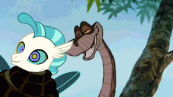 Size: 1920x1080 | Tagged: safe, artist:ocean lover, edit, vector edit, terramar, python, seapony (g4), snake, g4, animated, coils, crossover, disney, fetish, fin wings, fins, gif, happy, hypno eyes, hypnosis, hypnotized, kaa, kaa eyes, leaves, lying down, male, on back, outdoors, swirly eyes, teenager, trance, tree, vector, wings, wrapped snugly, wrapped up, youtube link