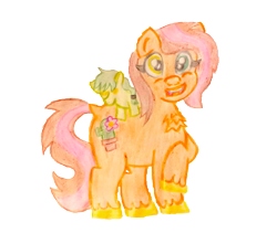 Size: 1185x1000 | Tagged: safe, artist:elidiotadelaesquina, oc:kurntis, pony, plushie, solo, traditional art