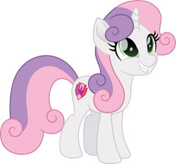 Size: 1715x1600 | Tagged: safe, artist:cloudy glow, sweetie belle, pony, unicorn, g4, growing up is hard to do, season 9, cute, diasweetes, female, happy, mare, movie accurate, older, older sweetie belle, simple background, smiling, solo, the cmc's cutie marks, transparent background, vector