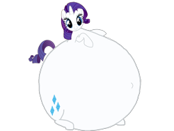 Size: 3264x2448 | Tagged: safe, artist:simonstudio587, rarity, pony, unicorn, g4, female, high res, inflation, looking at you, mare, simple background, smiling, smiling at you, solo, spherical inflation, transparent background