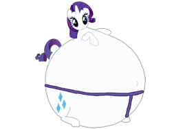 Size: 3264x2448 | Tagged: safe, artist:simonstudio587, rarity, pony, unicorn, g4, female, high res, inflation, looking at you, mare, simple background, smiling, smiling at you, solo, spherical inflation, sumo, transparent background