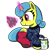 Size: 639x638 | Tagged: safe, artist:maretian, lemon hearts, pony, unicorn, g4, chocolate, clothes, cookie, cute, eating, female, food, glowing, glowing horn, horn, hot chocolate, lemonbetes, lying down, mare, mug, simple background, socks, solo, sweater, transparent background